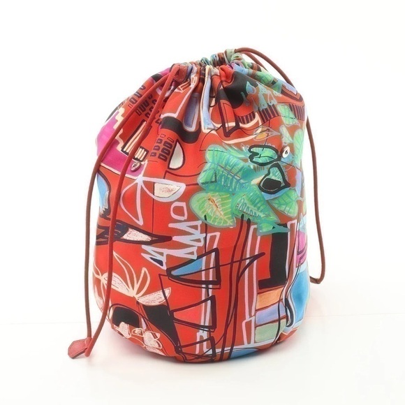 Musardine Potion Spare bag Pouch Silk Red Multicolor X stamp - Picture 2 of 10